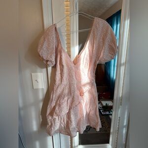 BCBGeneration Blush Eyelet Dress